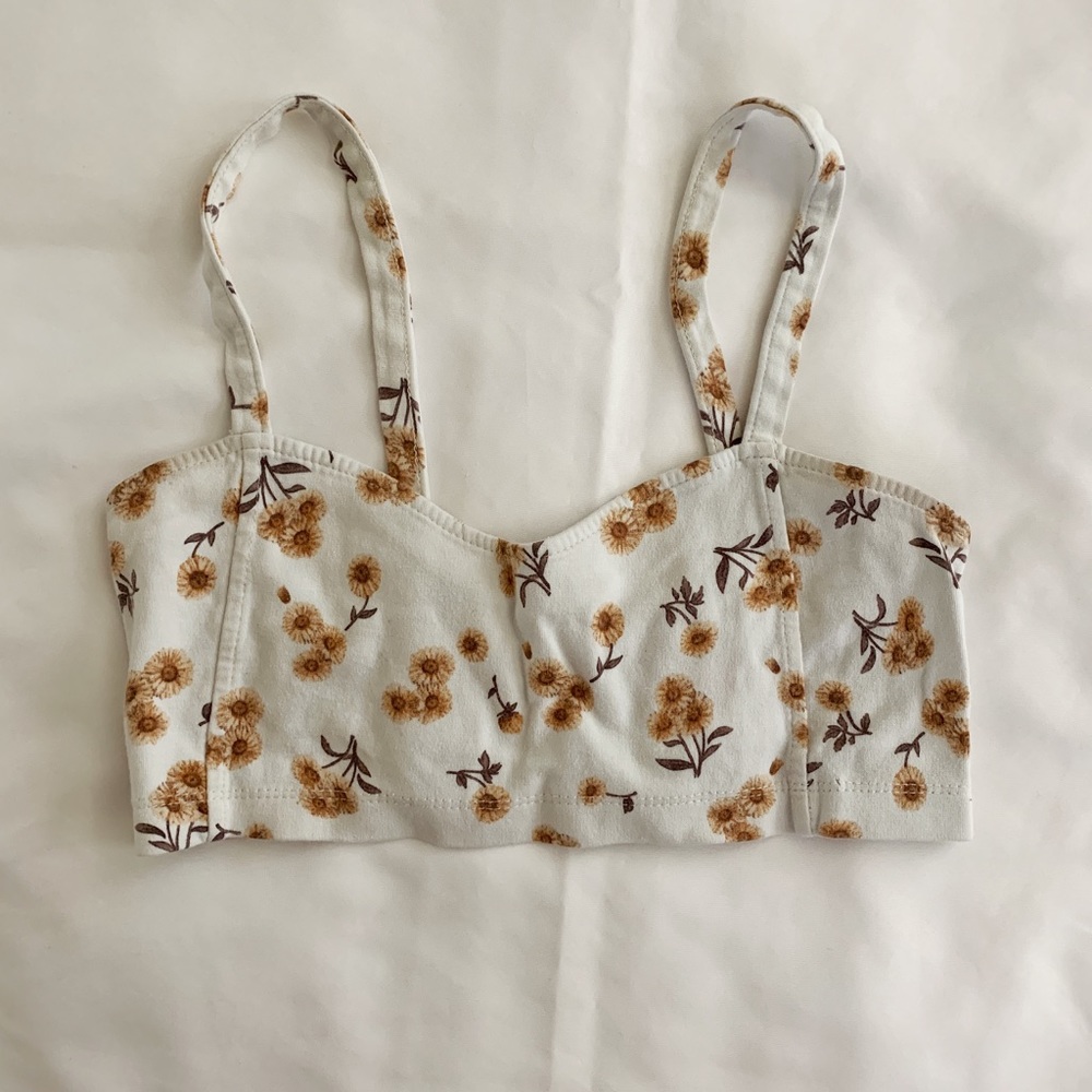 BRANDY MELVILLE Floral Bralette O/S